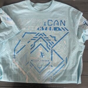 American Fighter Kids Blue Graphic Tee